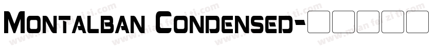 Montalban Condensed字体转换